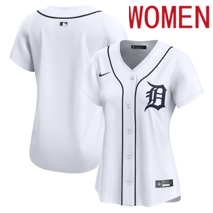 Women Detroit Tigers Nike White Home Limited MLB Jersey